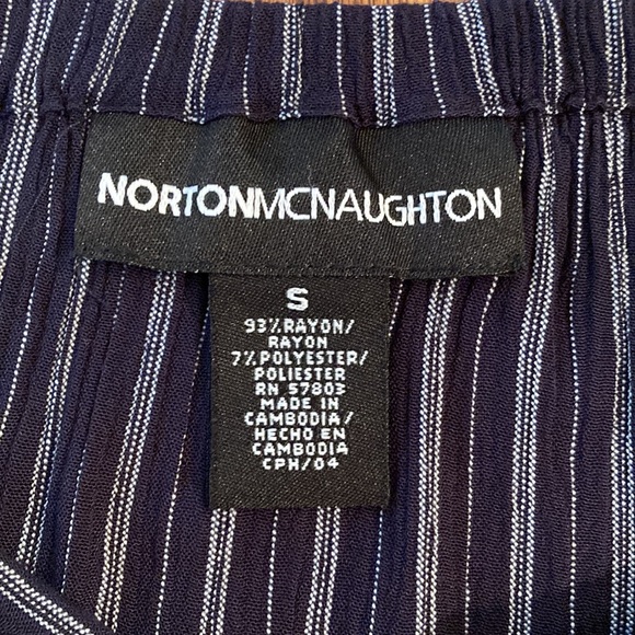 Norton McNaughten navy/white striped pencil skirt - Picture 3 of 4